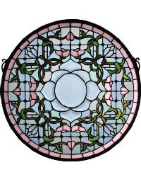 Tulip Bevel Medallion Stained Glass Window 99019 by   