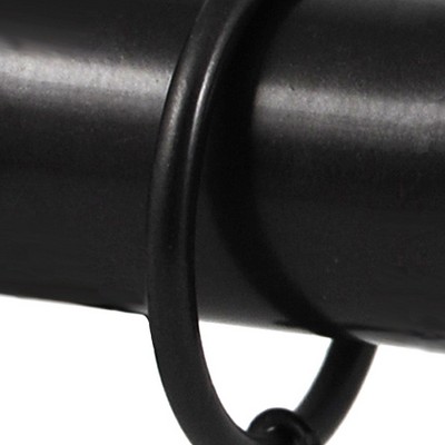 Brimar Flat Curtain Ring with Clip Antique Oil Black in Metro DCC30_AOB Black  Black Curtain Rings Metal Curtain Rings 