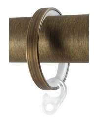 Flat Curtain Ring with Clip Brushed Gold by   