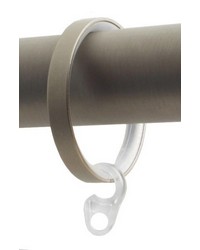 Flat Curtain Ring with Clip Brushed Nickel by   