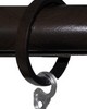 Brimar Flat Curtain Ring with Clip Black Walnut