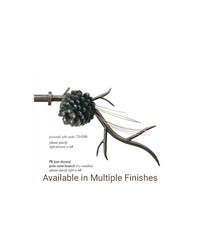 Pinecone Branch with Needles Finial by  Robert Allen 