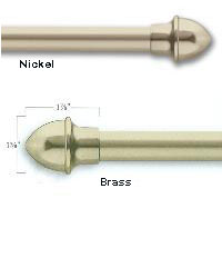 3/4 inch Tradition Cafe Rod 48-84 inches Nickel by  Graber 