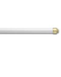Round Spring Curtain Tension Rod! White&Brass!! Multiple Sizes! 2-681-1 