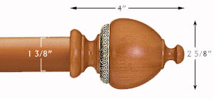 wooden curtain rods,wood finials,wood rods,wood curtain rods,woodware,wooden finials,wooden rods. Temple Finial Pair