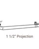 Graber Single Lock-Seam Curtain Rod  - 48-84 inches Off-White