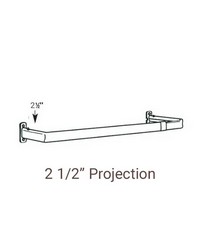 Single Lock-Seam Curtain Rod 84-120 inches by  Robert Allen 