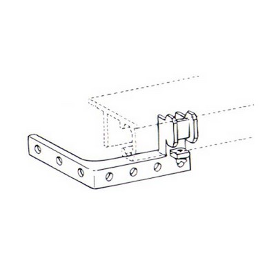 Graber Ceiling Track Return/Extender Left Hand Graber Catalog 9-171-0 Beige  Traverse Rod Hardware and Accessories 