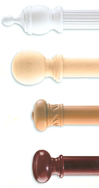 Traditional Wood Curtain Rods