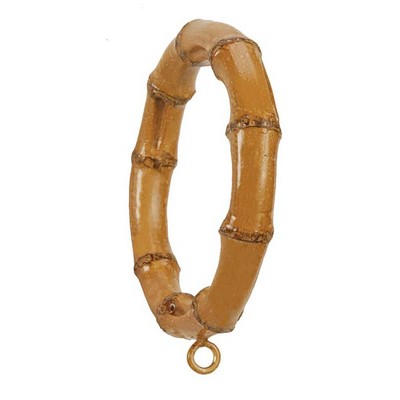 Bamboo Curtain Rings Set of 4 Bamboo WR007-BB Beige Resin Drapery and Curtain Rings Wooden Curtain Rings Large Curtain Rings Decorative Curtain Rings 