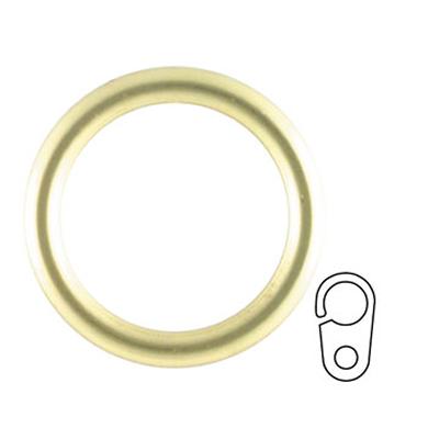 Vesta Polished Brass Ring with Clip Brise Bise 166030 Brass Brass Drapery and Curtain Rings Curtain Rings with Clips Metal Curtain Rings Small Curtain Rings Traditional Curtain Rings 