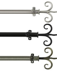Fleur Adjustable Curtain Rod Set by  Zimmer and Rohde 