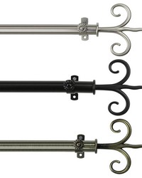 Fleur Adjustable Curtain Rod Set by   