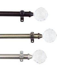 Faceted Adjustable Curtain Rod Set by  Zimmer and Rohde 