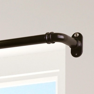 Blackout Curtain Rod Cocoa 28-48in abo2023adds BOT63-28-7  Blackout Wrap Around French Return Rods 