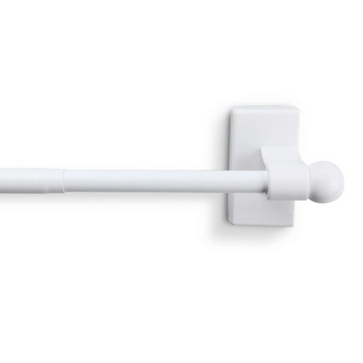 Magnetic Rod White 48-84in abo2023adds White  Cafe Curtain Rods Magnetic Curtain Rods 