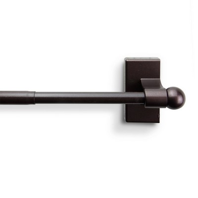 Magnetic Rod Cocoa 28-48in abo2023adds Brown  Cafe Curtain Rods Magnetic Curtain Rods 