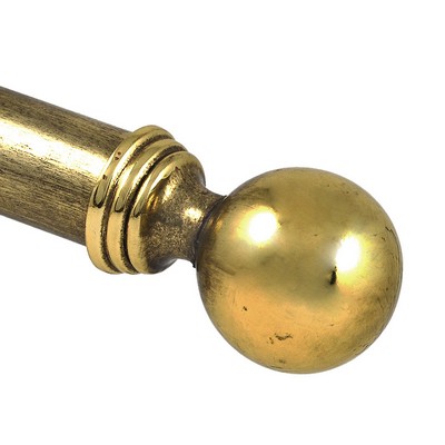 Brimar Ball Finial Antique Gold in Metro DCC01 Gold Resin 1 Inch Curtain Rods Metal Rods 