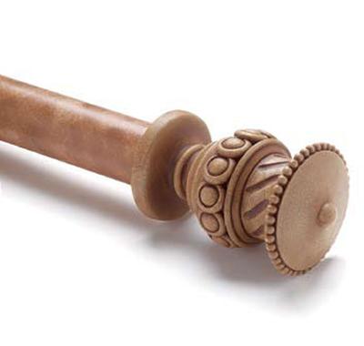 Brimar 2 Inch Arcardia Finial in Wood Signature Series DF350 Resin 2 Inch Curtain Rods 