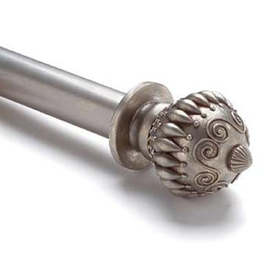 Brimar 2 Inch Keswick Finial in Wood Signature Series DF352 Resin Traditional Curtain Rods 2 Inch Curtain Rods 