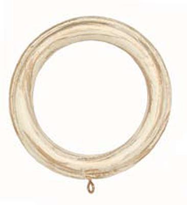 Brimar 3 Inch Fluted Ring with Loop in Wood Signature Series DR502 Wood Drapery and Curtain Rings Traditional Curtain Rings Wooden Curtain Rings Curtain Rings with Eyelet Large Curtain Rings 