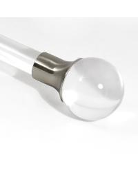 Clear Acrylic Ball Curtain Rod Finial by  Stout Wallpaper 