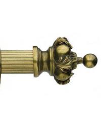 Laurel Water Gilded Curtain Rod Finial by   