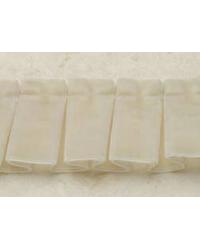 Box Pleated Velvet Ribbon Cream by   