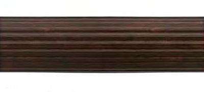 Brimar 2 Inch Diameter Dark Walnut Reeded Wood Pole in Versailles Hardware DWG23  A Whole Enchilada Wood Curtain Rods 