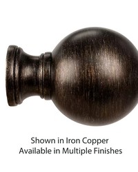 Plain Ball Curtain Rod Finial for 3in Diameter Rod by   