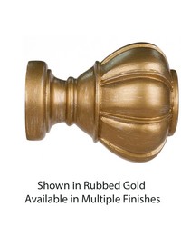 Crown Curtain Rod Finial for 3in Diameter Rod by   