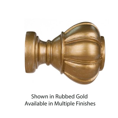  Crown Curtain Rod Finial for 3in Diameter Rod