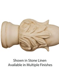 Crowned Acorn Curtain Rod Finial for 3in Diameter Rod by  Casner Fabrics 