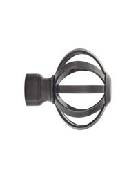 Cage Finial Brushed Black Nickel by   