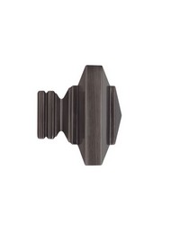 Stacked Square Finial Brushed Black Nickel by   