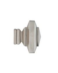 Stacked Square Finial Brushed Nickel by   
