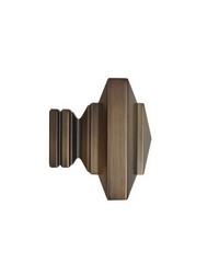 Stacked Square Finial Brushed Bronze by   