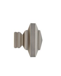 Stacked Square Finial Satin Nickel by   