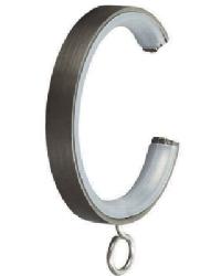 Bypass C Ring With Eyelet Brushed Black Nickel by  Mitchell Michaels Fabrics 