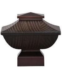 Craftsman Wood Square Curtain Rod Finial - Oil Rubbed Bronze by   
