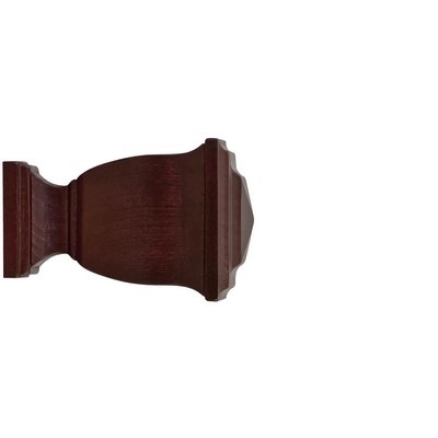 Finestra Quick Ship Wood Curtain Rods Princeton Finial Mahogany Rod 1 3/8 Diameter Wooden Curtain Poles FSW138103W/MA
