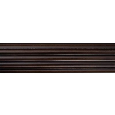 Finestra Quick Ship Wood Curtain Rods 6 Foot Reeded Pole 1 38 Diameter Espresso Rod 1 3/8 Diameter Wooden Curtain Poles FSW138F06W/ES