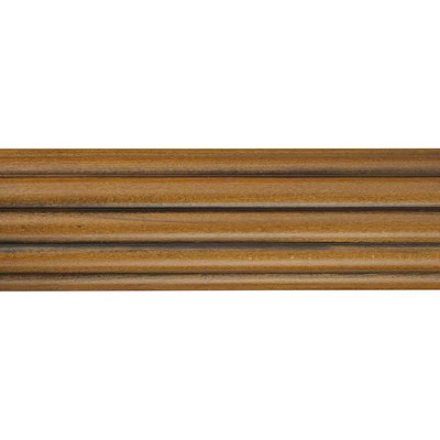 Finestra Quick Ship Wood Curtain Rods 6 Foot Reeded Pole 2in Diameter Pecan Rod 2 Diameter Wooden Curtain Poles FSW200F06W/PE