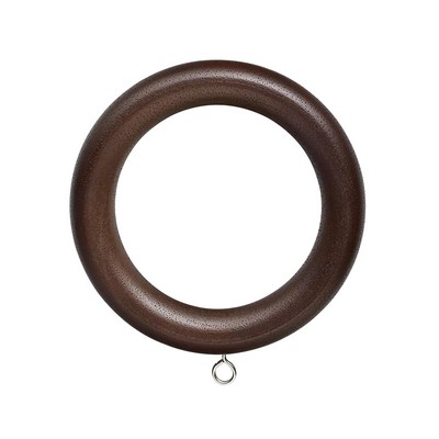 Finestra Quick Ship Wood Curtain Rods Wood Ring with Eyelet for 2in Pole Walnut Rod 2 Diameter Wooden Curtain Poles FSW200300W/WA