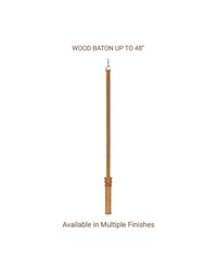 Decorative Wood Baton Custom up to 48in by  Paris Texas Hardware 