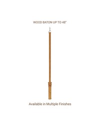 Decorative Wood Baton Custom up to 48in by  Kasmir Hardware 