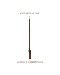 Decorative Wood Baton Custom up to 48in by  Aria Metal 