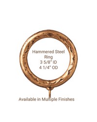 Hammered Steel Ring 3 5/8 ID by  The Finial Company 