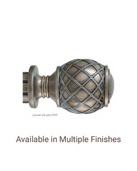 Basketweave Ball Finial by  The Finial Company 