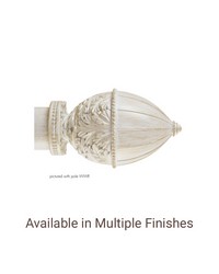 Carved Leaf Egg Finial by   